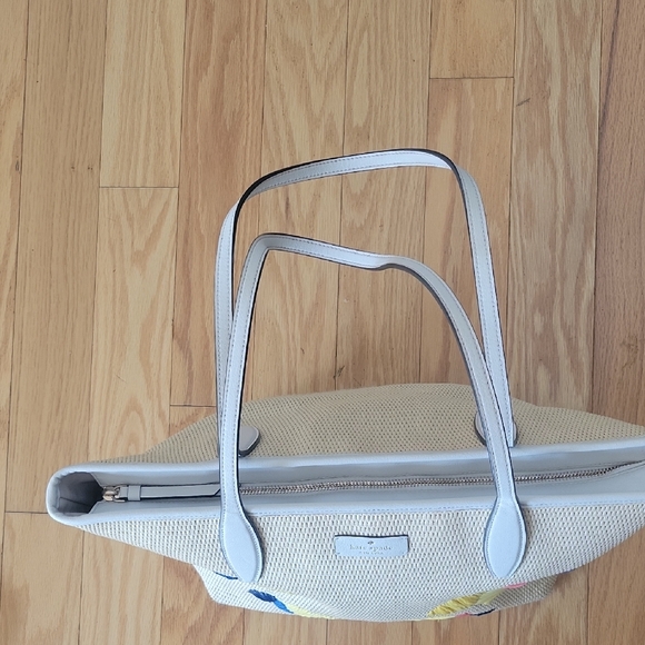 Kate Spade Ash Straw Lemon Zest Tote - Picture 4 of 14
